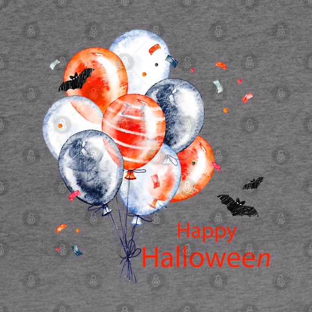 Happy Halloween Balloons by Mako Design 